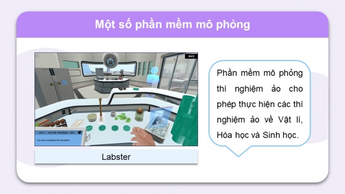 Giáo án điện tử Tin học 9 chân trời Bài 4: Phần mềm mô phỏng