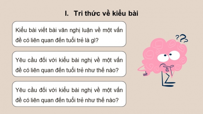 Giáo án điện tử Ngữ văn 12 chân trời Bài 2: Viết bài văn nghị luận về một vấn đề có liên quan đến tuổi trẻ