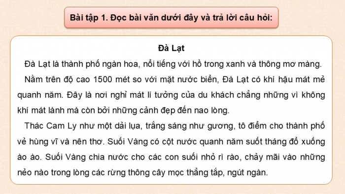 Giáo án điện tử Tiếng Việt 5 kết nối Bài 9: Tìm hiểu cách viết bài văn tả phong cảnh