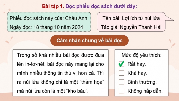 Giáo án điện tử Tiếng Việt 5 kết nối Bài 14: Đọc mở rộng (Tập 1)