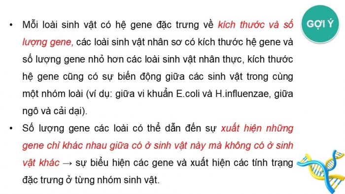 Giáo án điện tử Sinh học 12 chân trời Bài 4: Hệ gene, đột biến gene và công nghệ gene