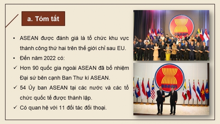 Giáo án điện tử Lịch sử 12 chân trời Bài 4: Sự ra đời và phát triển của Hiệp hội các quốc gia Đông Nam Á (ASEAN) (P2)