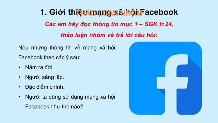 Giáo án điện tử bài 2: Thực hành sử dụng mạng xã hội