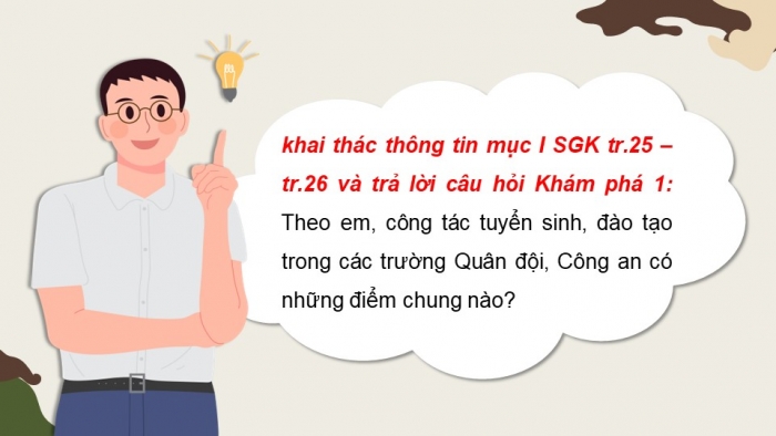 Giáo án điện tử Quốc phòng an ninh 12 cánh diều Bài 3: Công tác tuyển sinh, đào tạo trong các trường Quân đội nhân dân Việt Nam và Công an nhân dân Việt Nam