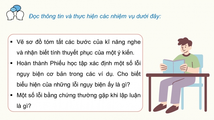 Giáo án điện tử Ngữ văn 9 chân trời Bài 2: Nghe và nhận biết tính thuyết phục của một ý kiến