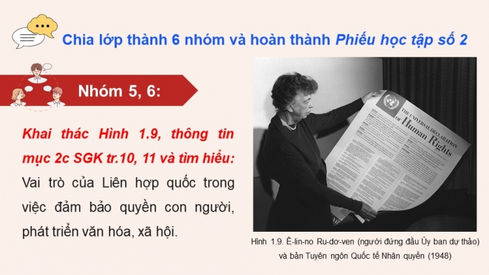 Giáo án điện tử Lịch sử 12 chân trời Bài 1: Liên hợp quốc (P2)