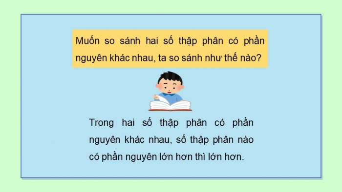 Giáo án PPT dạy thêm Toán 5 Chân trời bài 21: So sánh hai số thập phân