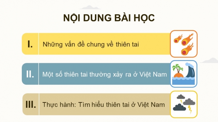 Giáo án điện tử chuyên đề địa lí 12 kết nối CĐ 1 phần 1: Những vấn đề chung về thiên tai