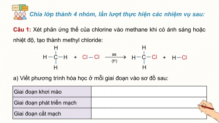 Giáo án điện tử chuyên đề hóa học 12 kết nối bài 2: Cơ chế phản ứng thế