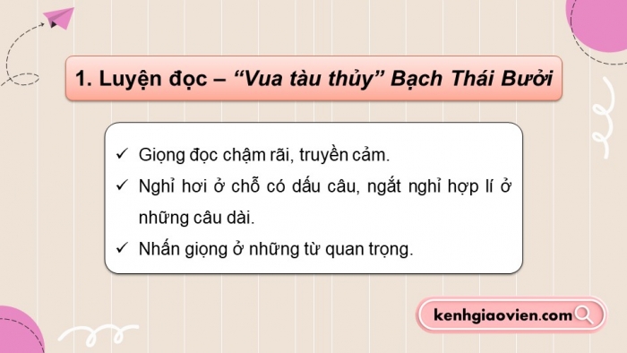 Giáo án PPT dạy thêm Tiếng Việt 5 cánh diều Bài 4: 