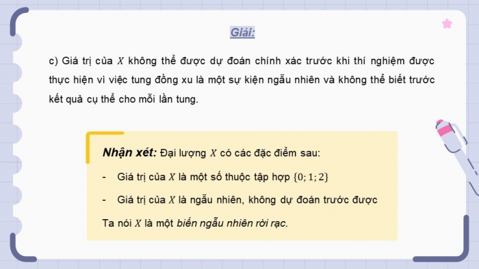 Giáo án điện tử chuyên đề Toán 12 cánh diều Bài 1: Biến ngẫu nhiên rời rạc. Các số đặc trưng của biến ngẫu nhiên rời rạc