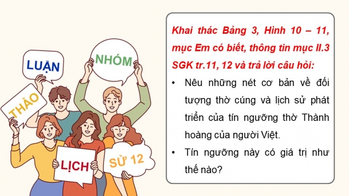 Giáo án điện tử chuyên đề Lịch sử 12 kết nối CĐ 1: Lịch sử tín ngưỡng và tôn giáo ở Việt Nam (P2)