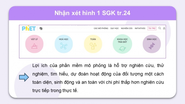 Giáo án điện tử Tin học 9 chân trời Bài 4: Phần mềm mô phỏng