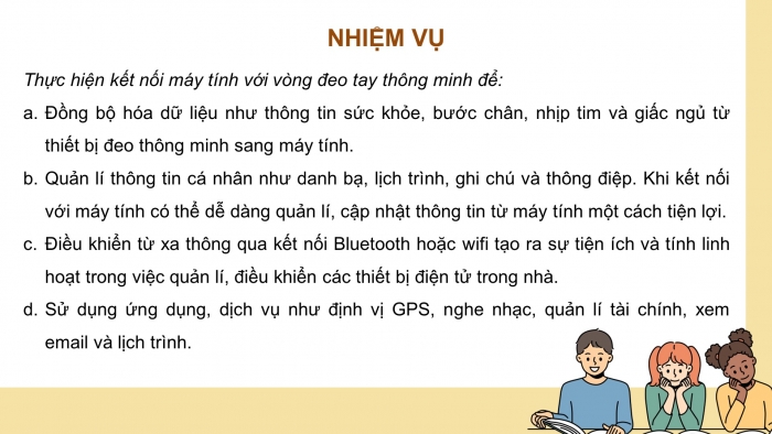 Giáo án điện tử Tin học ứng dụng 12 chân trời Bài A4: Thực hành kết nối thiết bị số với máy tính (tiếp theo)