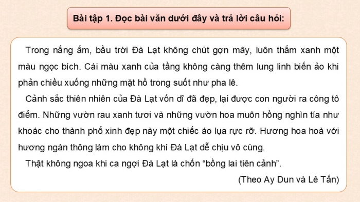 Giáo án điện tử Tiếng Việt 5 kết nối Bài 9: Tìm hiểu cách viết bài văn tả phong cảnh