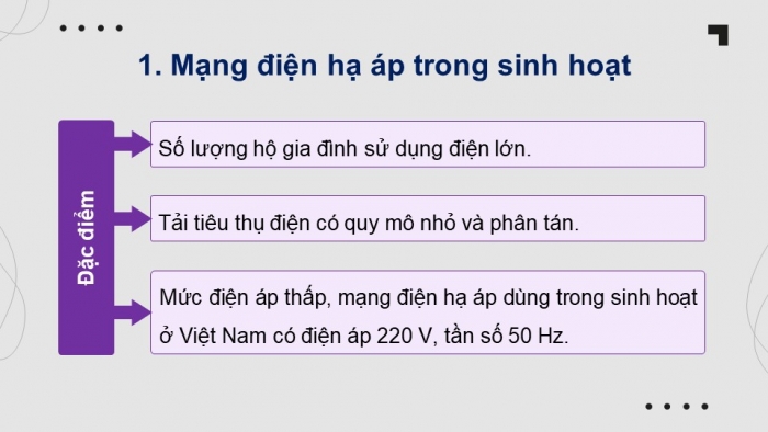 Giáo án điện tử Công nghệ 12 Điện - Điện tử Kết nối Bài 7: Mạng điện hạ áp dùng trong sinh hoạt