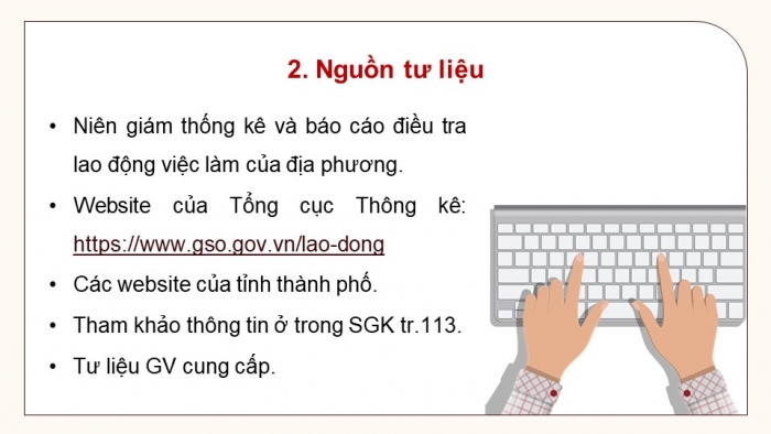 Giáo án điện tử Địa lí 9 cánh diều Bài 3: Thực hành Phân tích vấn đề việc làm ở địa phương và nhận xét sự phân hóa thu nhập theo vùng