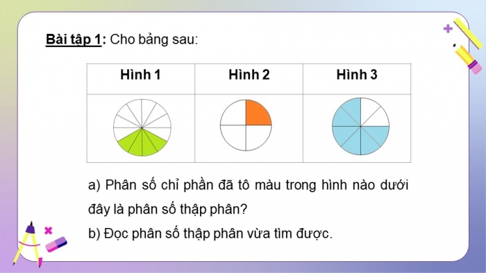 Giáo án PPT dạy thêm Toán 5 Chân trời bài 4: Phân số thập phân