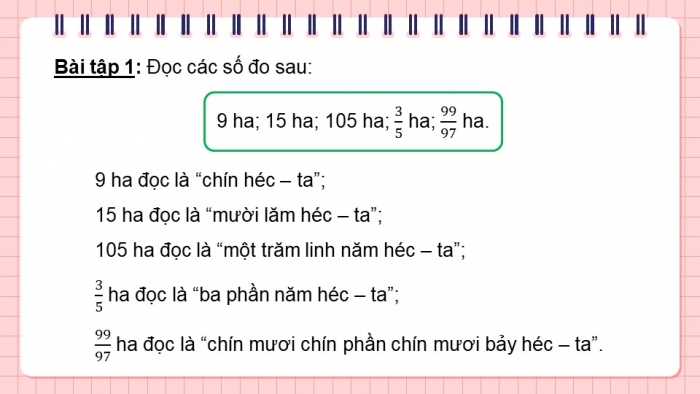 Giáo án PPT dạy thêm Toán 5 Chân trời bài 13: Héc-ta