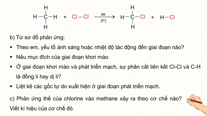 Giáo án điện tử chuyên đề hóa học 12 kết nối bài 2: Cơ chế phản ứng thế