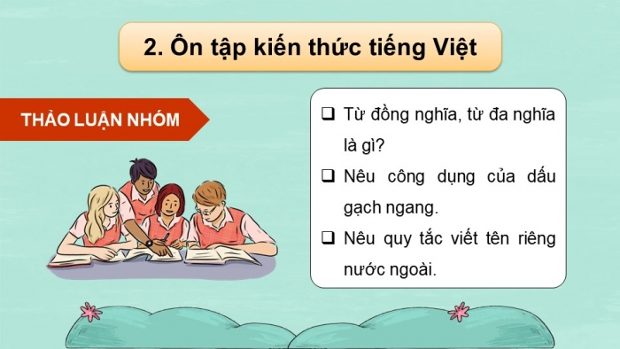 Giáo án PPT dạy thêm Tiếng Việt 5 cánh diều Bài 5: Ôn tập giữa học kì I (Tiết 1)