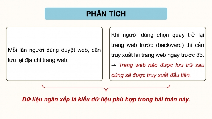 Giáo án điện tử chuyên đề khoa học máy tính 12 kết nối bài 3: Thực hành kiểu dữ liệu ngăn xếp