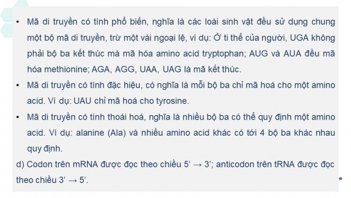 Giáo án điện tử Sinh học 12 chân trời Bài 1: Gene và cơ chế truyền thông tin di truyền (P2)