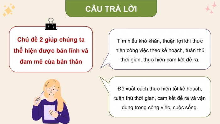 Giáo án điện tử Hoạt động trải nghiệm 12 chân trời bản 2 Chủ đề 2: Thể hiện bản lĩnh và đam mê (P1)