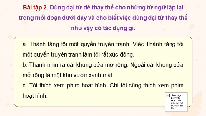 Giáo án điện tử Tiếng Việt 5 kết nối Bài 7: Luyện tập về đại từ (tiếp theo)