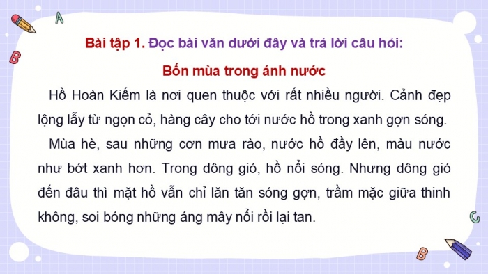 Giáo án điện tử Tiếng Việt 5 kết nối Bài 10: Tìm hiểu cách viết bài văn tả phong cảnh (tiếp theo)