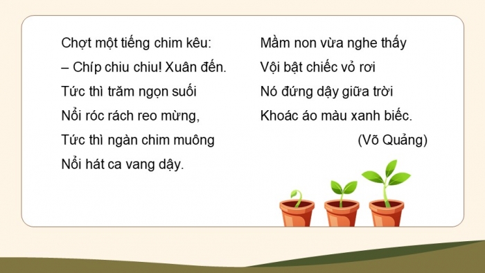 Giáo án điện tử Tiếng Việt 5 kết nối Bài 13: Mầm non