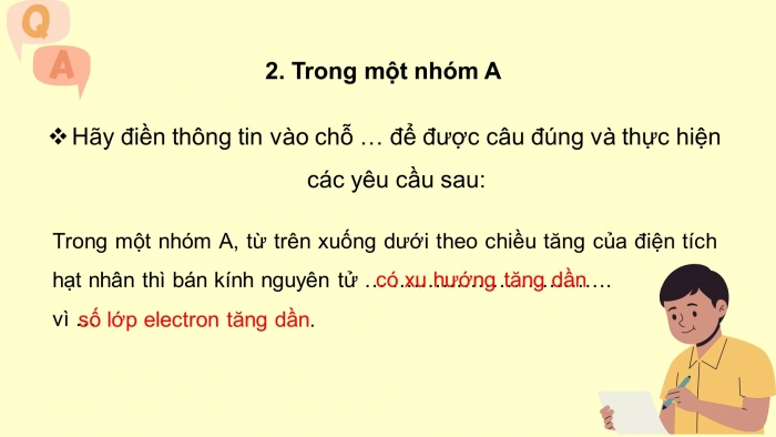 Giáo án điện tử hóa học 10 cánh diều bài 7: Xu hướng biến đổi một số tính chất của đơn chất,biến đổi thành phần và tính chất của hợp chất trong một chu kì và trong một nhóm