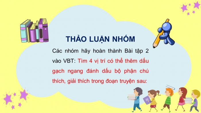 Giáo án điện tử Tiếng Việt 5 cánh diều Bài 2: Luyện tập về dấu gạch ngang