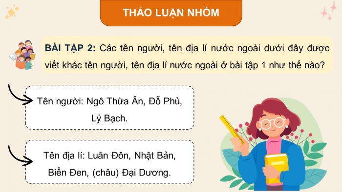 Giáo án điện tử Tiếng Việt 5 cánh diều Bài 3: Quy tắc viết tên riêng nước ngoài