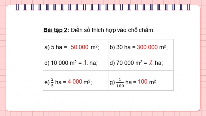 Giáo án PPT dạy thêm Toán 5 Chân trời bài 13: Héc-ta