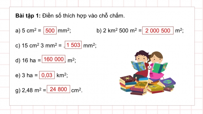 Giáo án PPT dạy thêm Toán 5 Kết nối bài 16: Các đơn vị đo diện tích