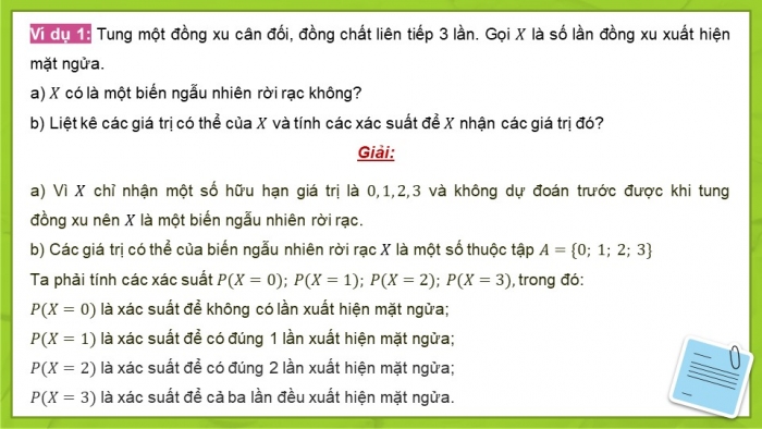 Giáo án điện tử chuyên đề toán 12 kết nối bài 1: Biến ngẫu nhiên rơi rạc và các số đặc trưng