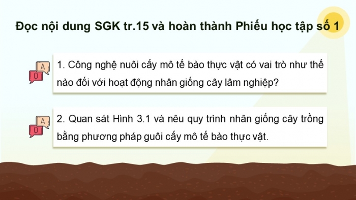 Giáo án điện tử chuyên đề Công nghệ 12 Lâm nghiệp Thuỷ sản Cánh diều Bài 3: Ứng dụng của công nghệ sinh học trong lâm nghiệp