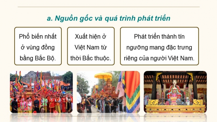 Giáo án điện tử chuyên đề Lịch sử 12 kết nối CĐ 1: Lịch sử tín ngưỡng và tôn giáo ở Việt Nam (P2)