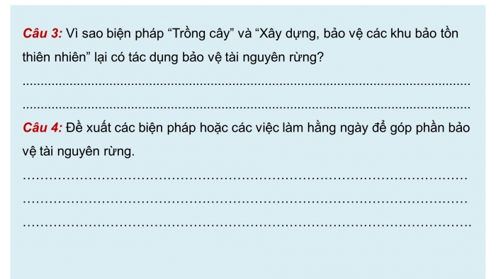 Giáo án điện tử Công nghệ 12 Lâm nghiệp - Thủy sản Kết nối Bài 7: Biện pháp bảo vệ và khai thác tài nguyên rừng