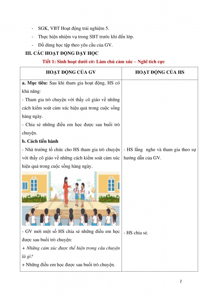 Giáo án và PPT Hoạt động trải nghiệm 5 cánh diều Chủ đề 2: Hành trình khôn lớn - Tuần 8