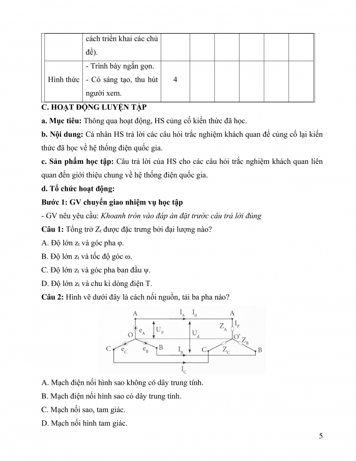 Giáo án và PPT công nghệ 12 điện - điện tử Kết nối bài Tổng kết chương II