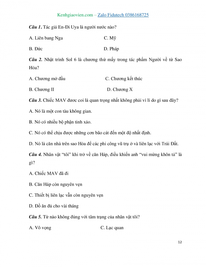 Giáo án và PPT Ngữ văn 7 cánh diều Bài 3: Nhật trình Sol 6 (En-đi Uya)