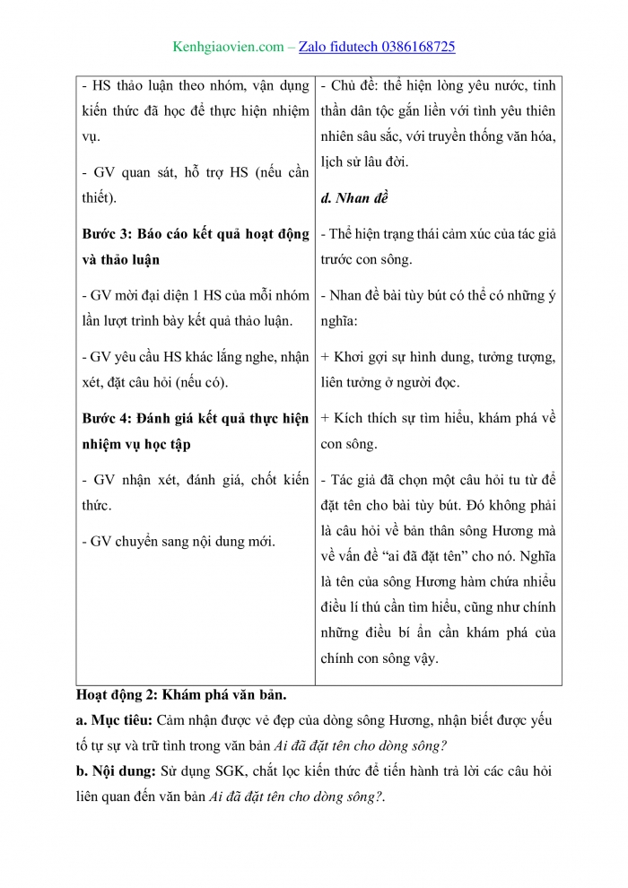 Giáo án và PPT Ngữ văn 11 kết nối Bài 7: Ai đã đặt tên cho dòng sông? (Trích – Hoàng Phủ Ngọc Tường)