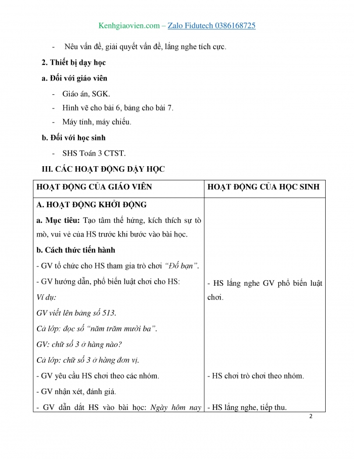 Giáo án và PPT Toán 3 chân trời bài Em làm được những gì? (Chương 1) (2)