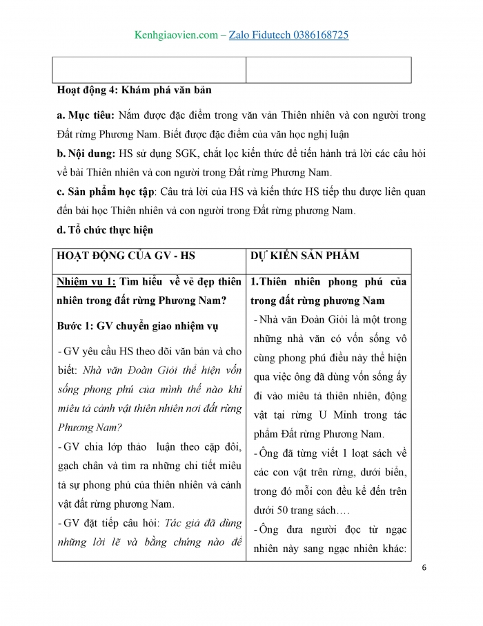 Giáo án và PPT Ngữ văn 7 cánh diều Bài 4: Thiên nhiên và con người trong truyện “Đất rừng phương Nam” (Bùi Hồng)