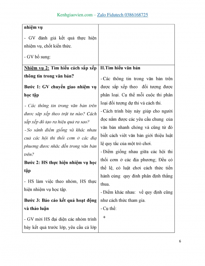 Giáo án và PPT Ngữ văn 7 cánh diều Bài 5: Hội thi thổi cơm (Theo dulichvietnam.org.vn)