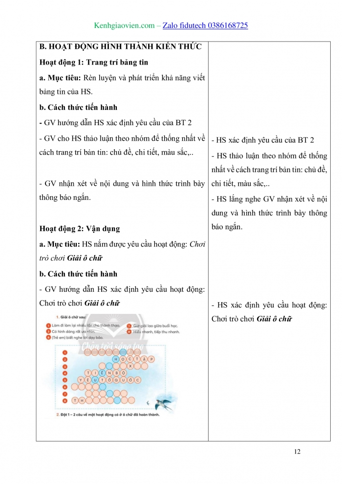 Giáo án và PPT Tiếng Việt 3 chân trời Bài 2: Triển lãm Thiếu nhi với 5 điều Bác Hồ dạy, Giới thiệu hoạt động của lớp, Viết bản tin ngắn