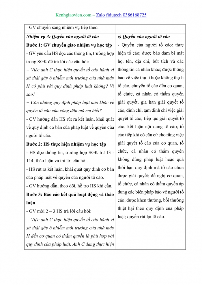 Giáo án và PPT Kinh tế pháp luật 11 chân trời Bài 15: Quyền và nghĩa vụ công dân về khiếu nại, tố cáo