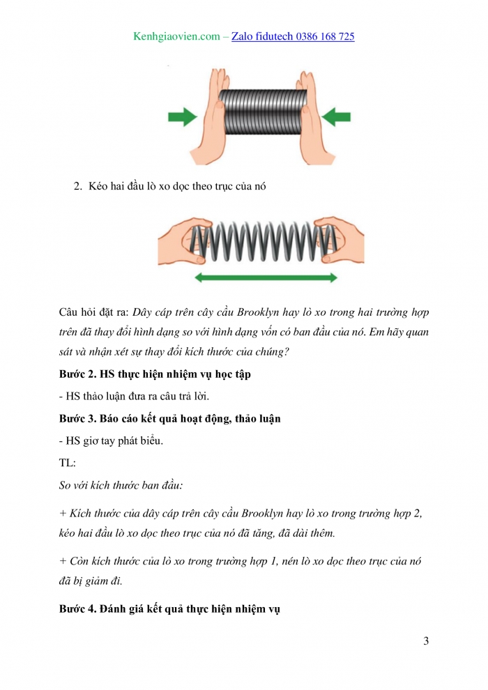 Giáo án và PPT Vật lí 10 cánh diều Bài 2: Sự biến dạng